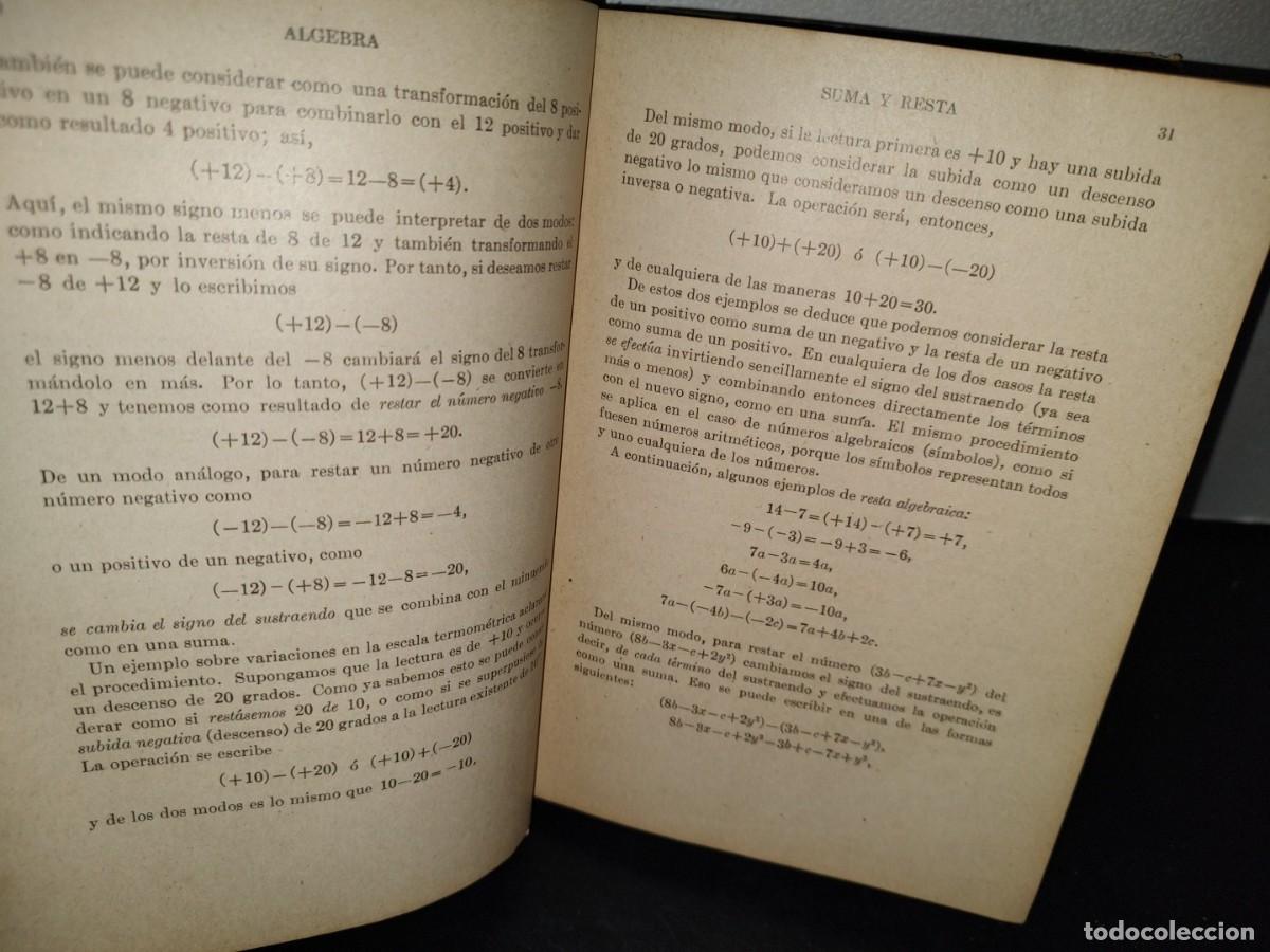 Libros de segunda mano de ciencias: 42- &Aacute;LGEBRA - J. E. THOMPSON - 1949 - Foto 9