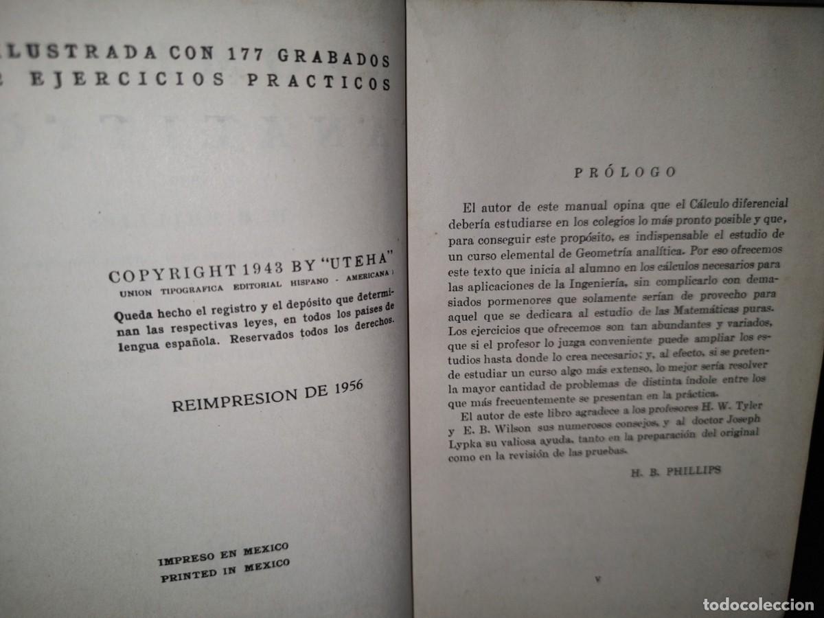Libros de segunda mano de ciencias: 43- GEOMETR&Iacute;A ANAL&Iacute;TICA - H. B. PHILLIPS - 1943 - Foto 4