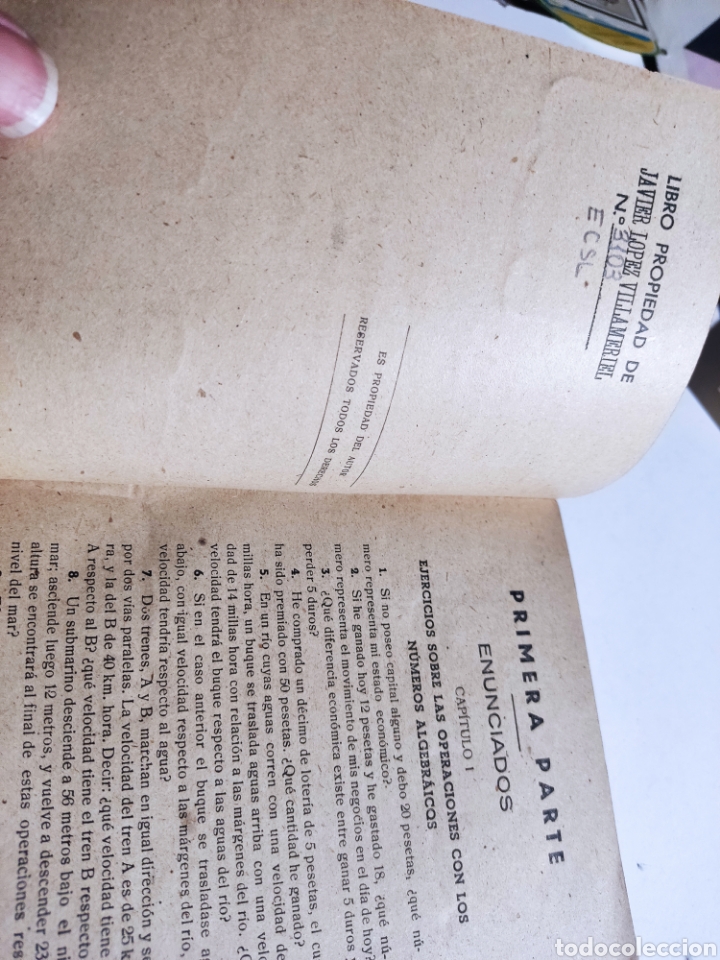 Libros de segunda mano de ciencias: Libro enunciados y tablas de operaciones efectuadas,1948 - Foto 3