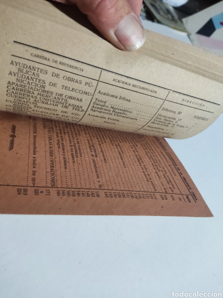 Libros de segunda mano de ciencias: Libro enunciados y tablas de operaciones efectuadas,1948 - Foto 6