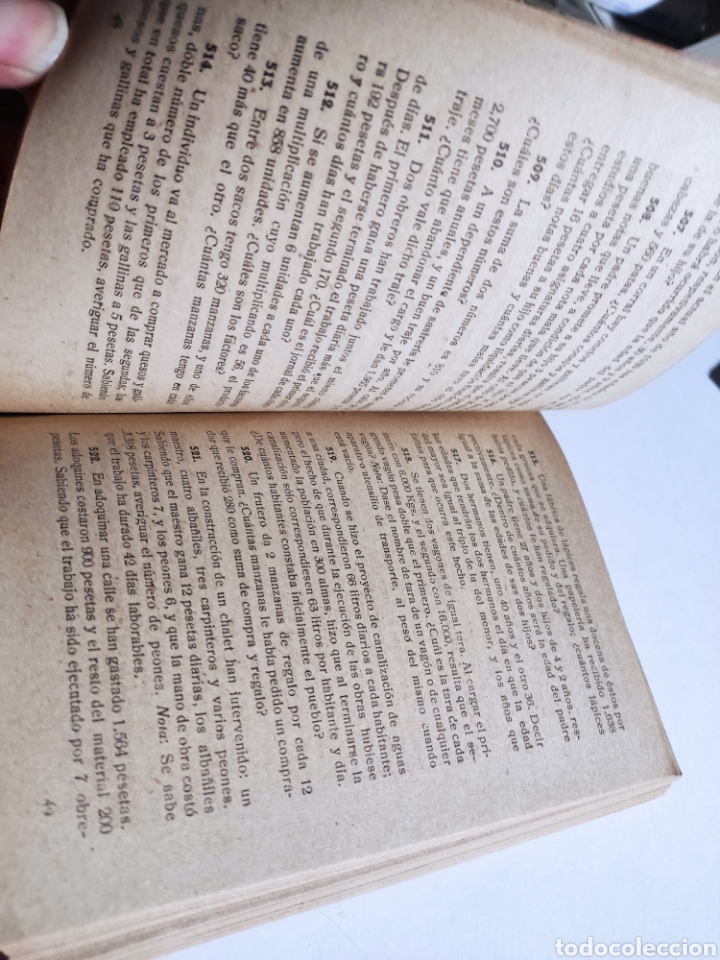 Libros de segunda mano de ciencias: Libro enunciados y tablas de operaciones efectuadas,1948 - Foto 7