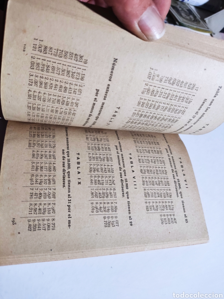 Libros de segunda mano de ciencias: Libro enunciados y tablas de operaciones efectuadas,1948 - Foto 9