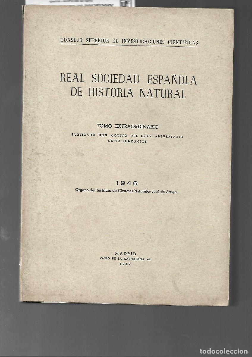 Libros de segunda mano: REAL SOCIEDAD ESPA&Ntilde;OLA DE HISTORIA NATURAL,1946 Las estaciones ornitol&oacute;gicas, estudio aves no