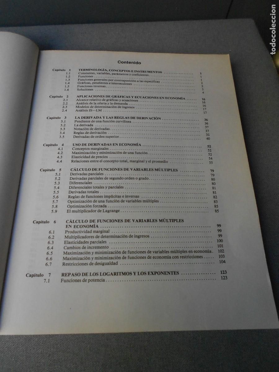 Libros de segunda mano de ciencias: MATEMATICAS PARA ECONOMISTAS - Foto 6