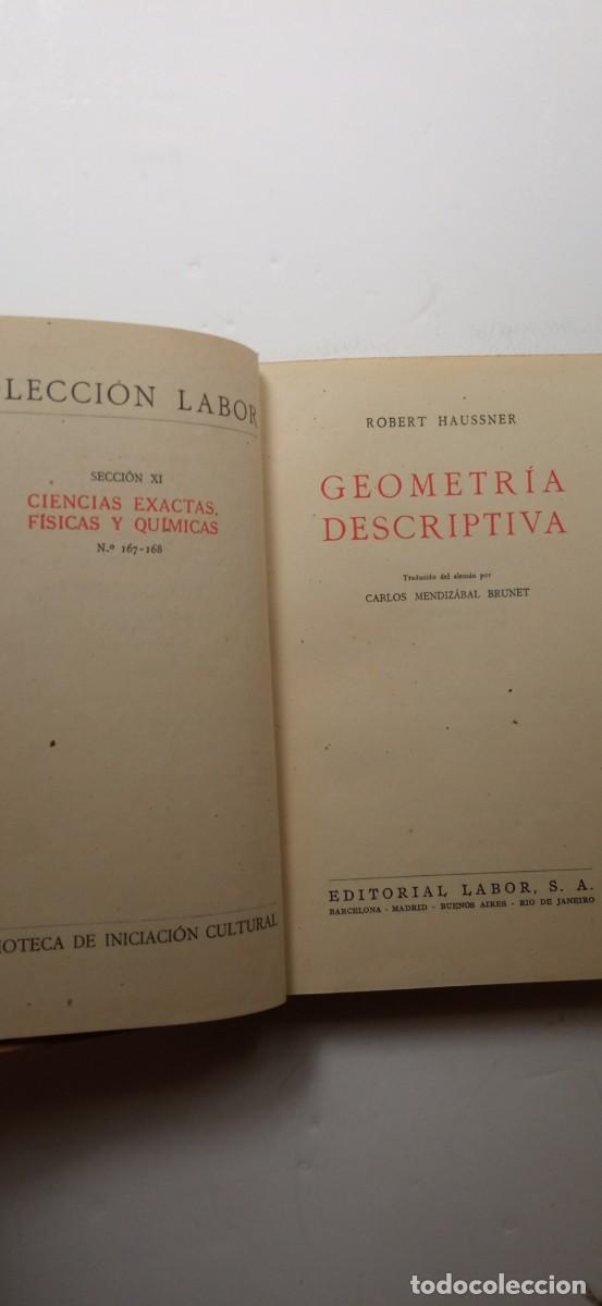 Libros de segunda mano de ciencias: Geometria descriptiva, 2&ordm; edici&oacute;n - Foto 3