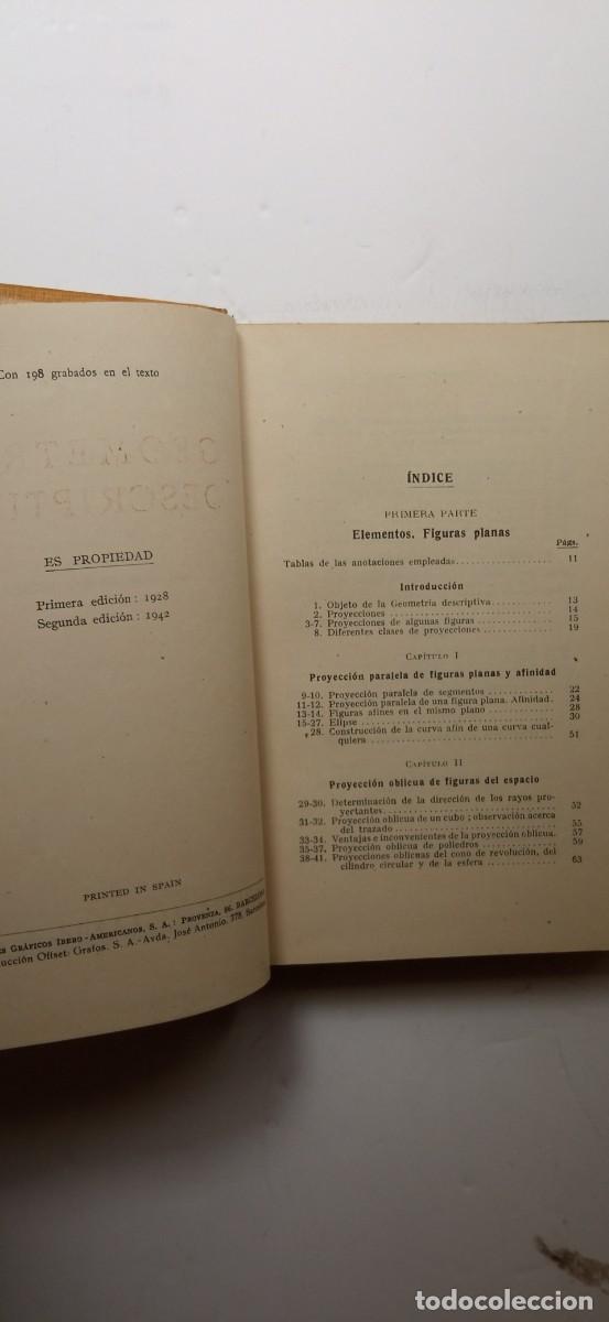 Libros de segunda mano de ciencias: Geometria descriptiva, 2&ordm; edici&oacute;n - Foto 4