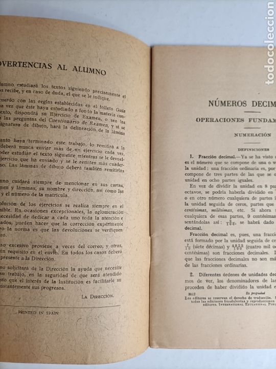 Libros de segunda mano de ciencias: N&uacute;meros decimales . Escuelas internacionales . Temas matem&aacute;ticas - Foto 3