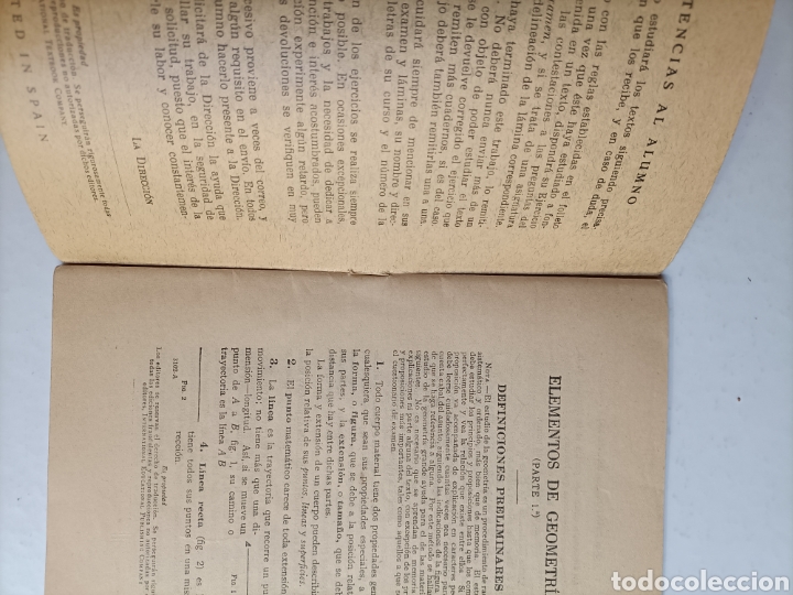 Libros de segunda mano de ciencias: Elementos de geometr&iacute;a. Parte 1 y 2 . Y escuelas internacionales . Temas matem&aacute;ticas - Foto 6