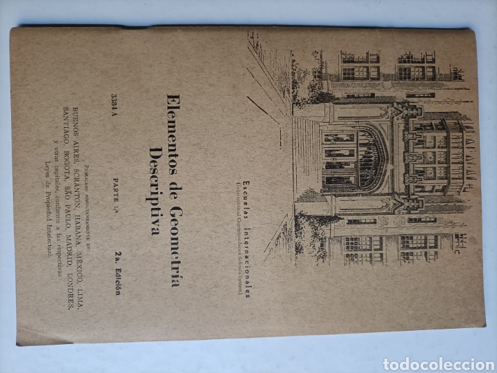 Libros de segunda mano de ciencias: Elementos de geometr&iacute;a descriptiva. Parte 1 y 2 . Escuelas internacionales temas matem&aacute;ticas - Foto 4