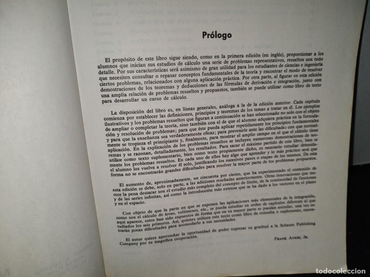 Libros de segunda mano de ciencias: 46- C&Aacute;LCULO DIFERENCIAL E INTEGRAL. FRANK AYRES, JR. - Foto 4