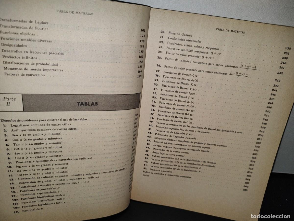 Libros de segunda mano de ciencias: 46- MANUAL DE F&Oacute;RMULAS Y TABLAS MATEM&Aacute;TICAS - MURRAY R. SPIEGEL - Foto 7