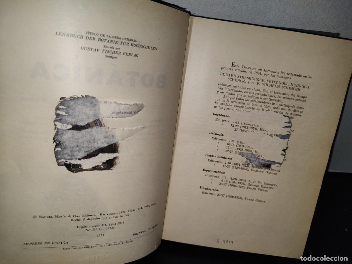 Libros de segunda mano: 47- TRATADO DE BOT&Aacute;NICA - E. STRASBURGER - 1971 - Foto 6