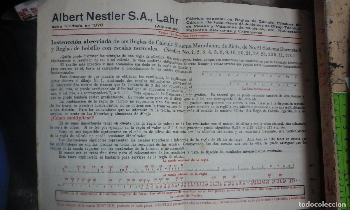Gebrauchte B&uuml;cher der Wissenschaften: INSTRUCCI&Oacute;N ABREVIADA DE LAS REGLAS DE C&Aacute;LCULO SISTEMA MANNHEIM (Hacia 1950)