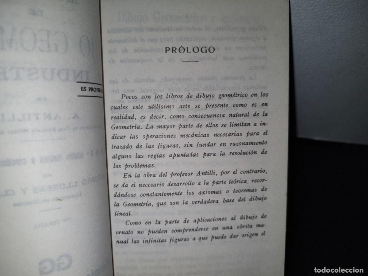 Libros de segunda mano de ciencias: 48- DIBUJO GEOM&Eacute;TRICO E INDUSTRIAL - A. ANTILLI - Foto 4