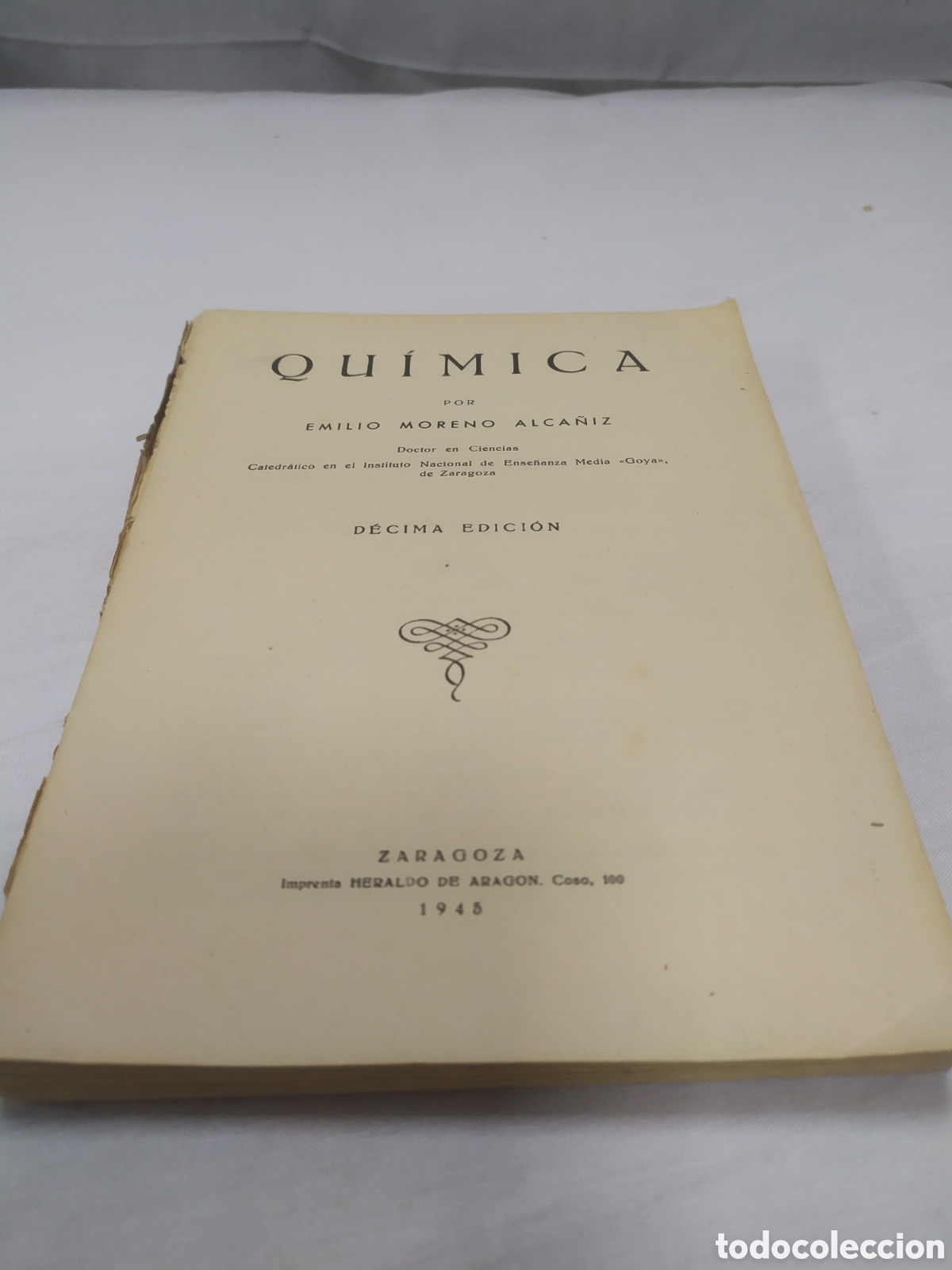 Libros de segunda mano de ciencias: Qu&iacute;mica. Emilio Moreno Alca&ntilde;iz, 1945 - Foto 1