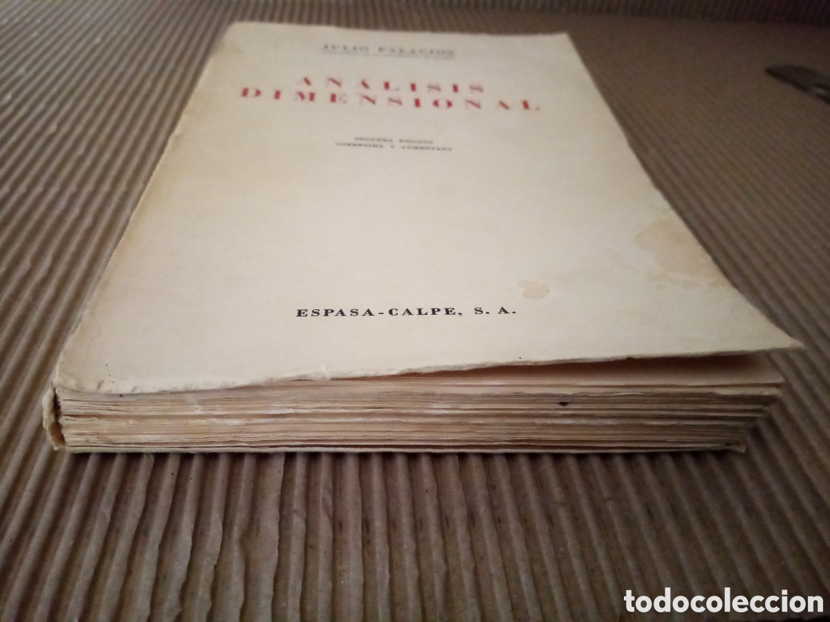 Libros de segunda mano de ciencias: An&aacute;lisis dimensional -Julio Palacios- - Foto 6