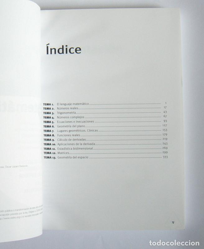 Libros de segunda mano de ciencias: MATEMATICAS - PRUEBAS DE ACCESO CICLOS FORMATIVOS DE GRADO SUPERIOR - EDIT. PARANINFO - Foto 2