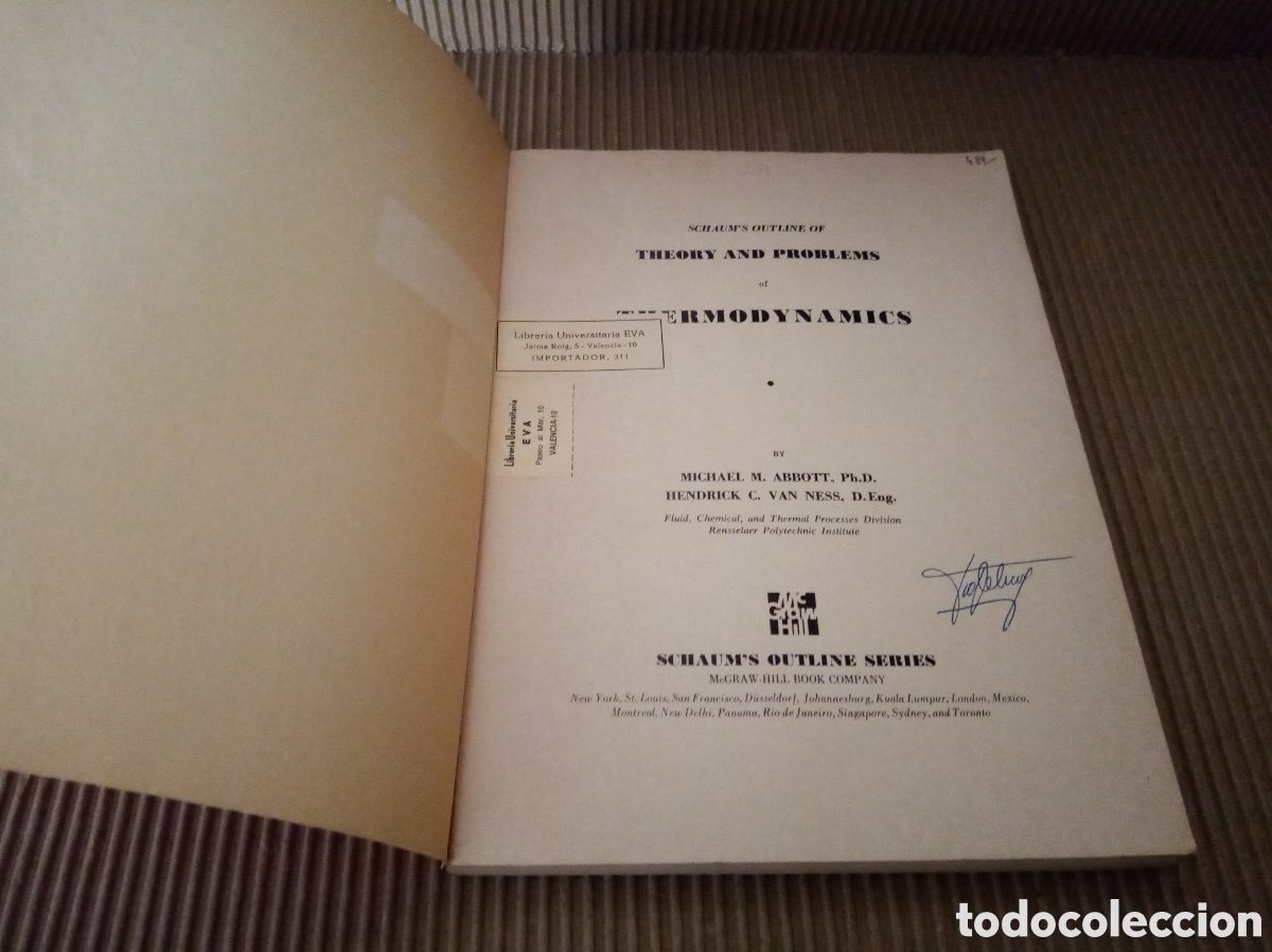 Libros de segunda mano de ciencias: Thermodynamics -M. M. Abbott & H. C. Van Ness- - Foto 3
