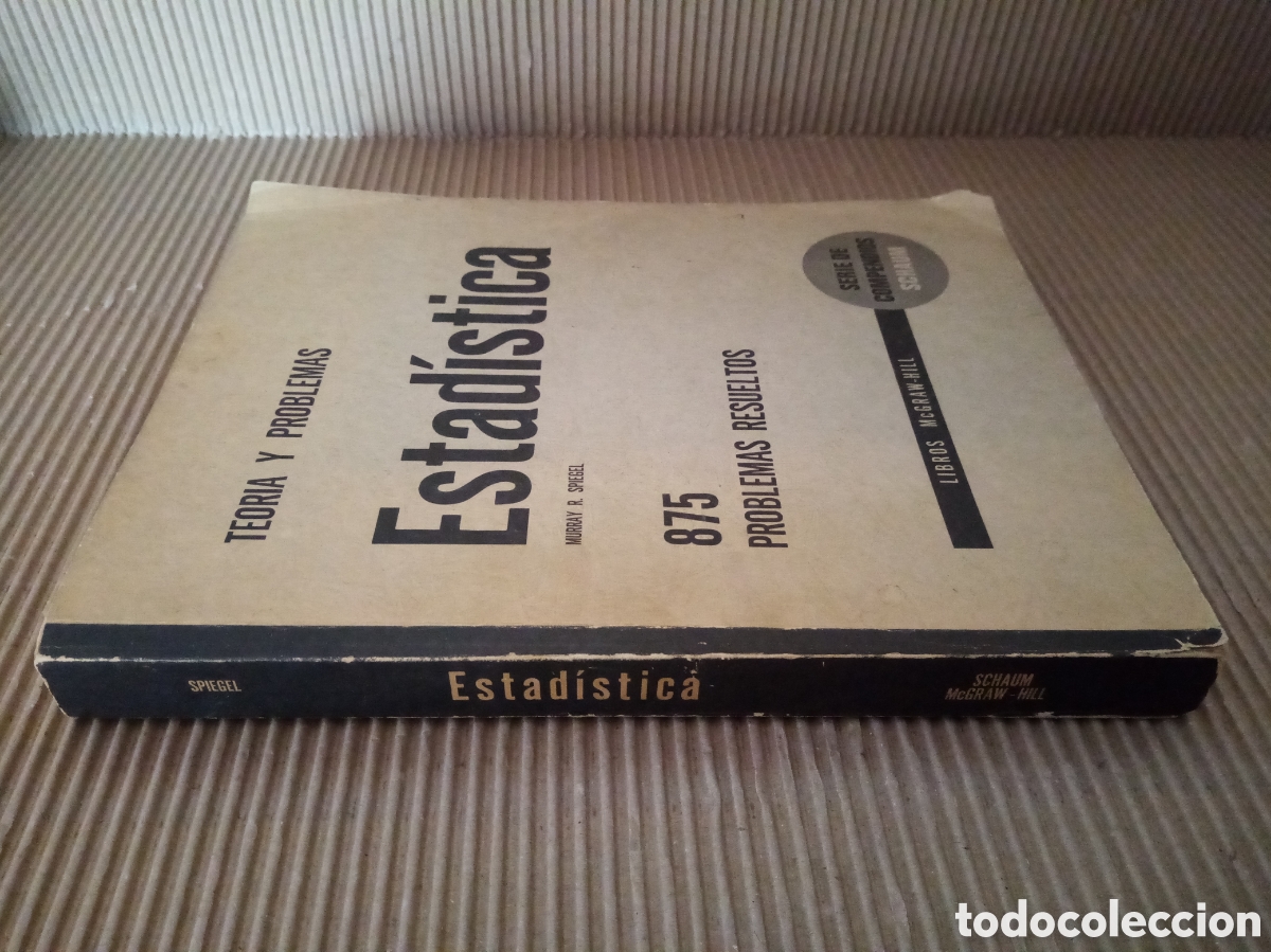 Libros de segunda mano de ciencias: Estad&iacute;stica -Murray R. Spiegel- Teor&iacute;a y problemas - Foto 2