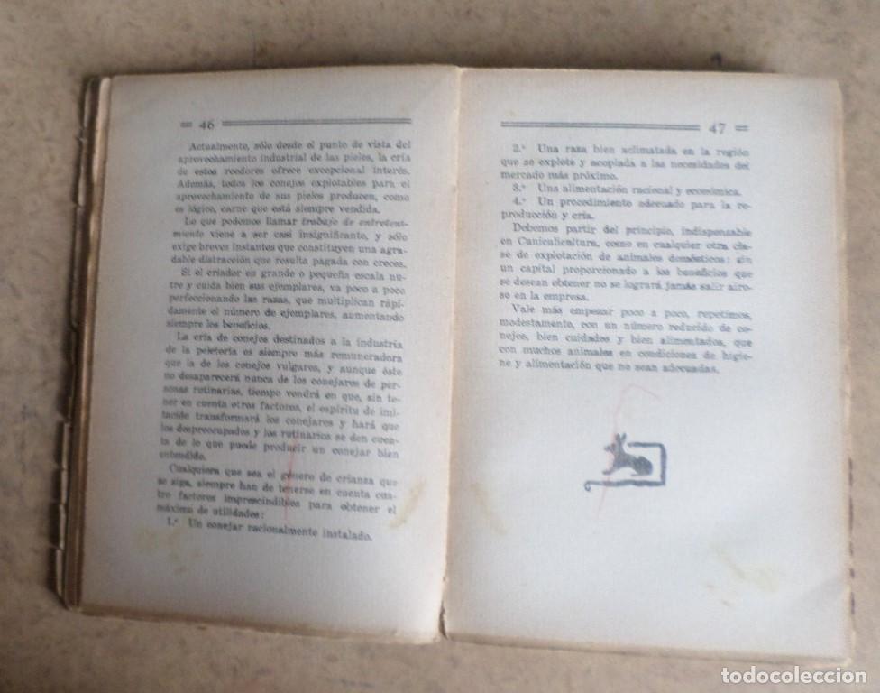 Libros de segunda mano: CONEJOS Y CONEJERAS - Ram&oacute;n J. Crespo - Ed. Espasa Calpes 1930 - Foto 6