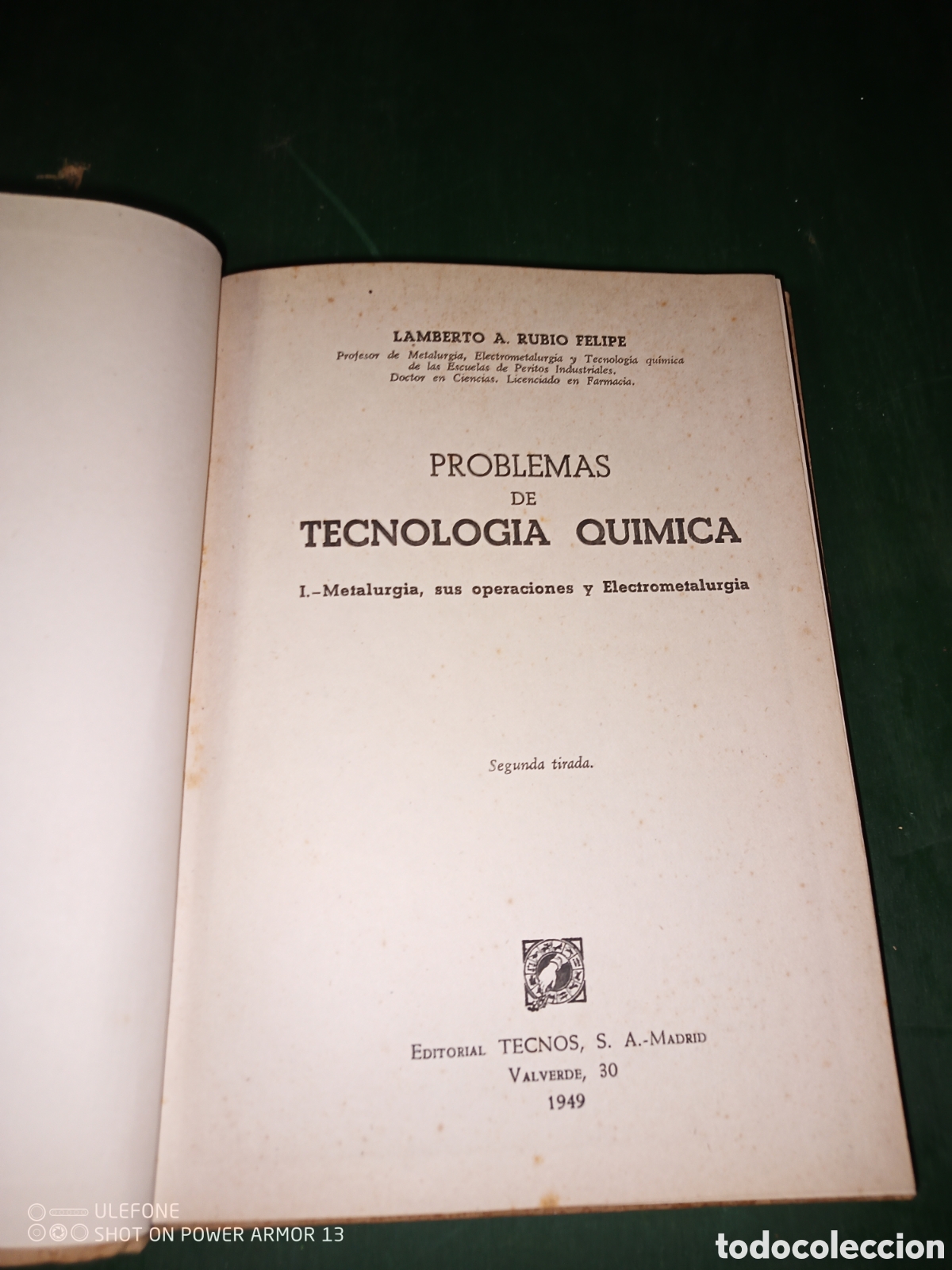 Libros de segunda mano de ciencias: Libro de qu&iacute;mica, 1949 - Foto 2