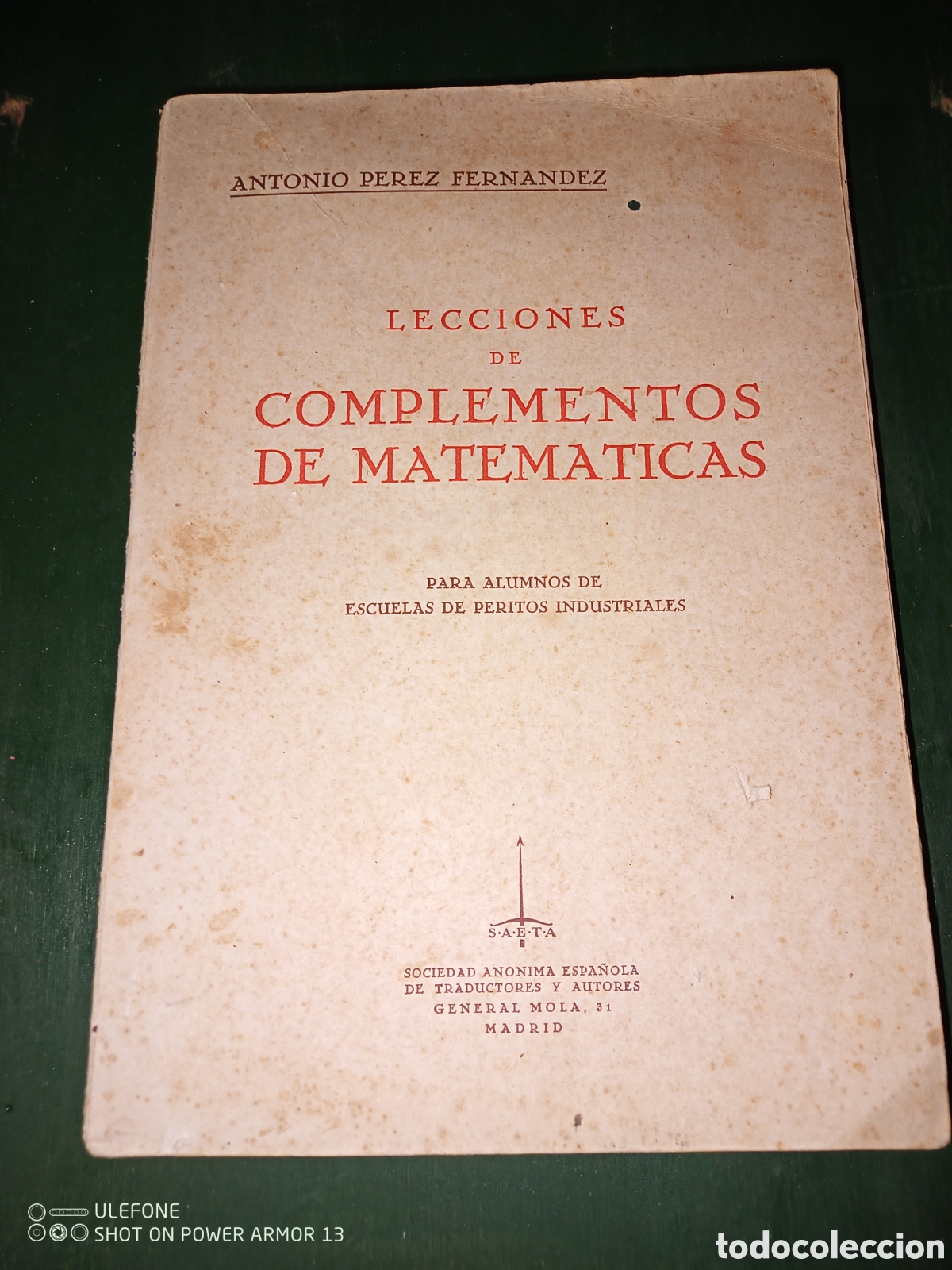 Libros de segunda mano de ciencias: Libro de matem&aacute;ticas, 1946 - Foto 1