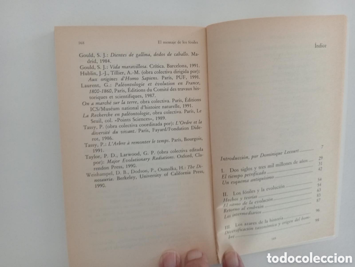 Libros de segunda mano: El mensaje de los f&oacute;siles / Pascal Tassy. Alianza - Foto 4