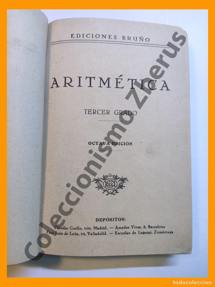 Libros de segunda mano de ciencias: Tratado De Aritmetica. Tercer Grado - Foto 2