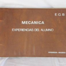 Libros de segunda mano de Ciencias: MECANICA EXPERIENCIAS DEL ALUMNO SOGERESA MADRID. Lote 384434454
