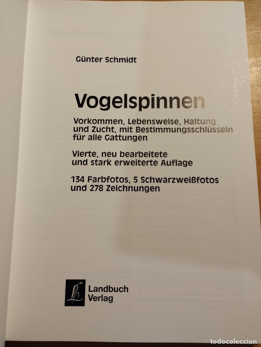 Libros de segunda mano: VOGELSPINNEN (DR. G&Uuml;NTER SCHMIDT) LIBRO EN ALEM&Aacute;N SOBRE TAR&Aacute;NTULAS - Foto 2