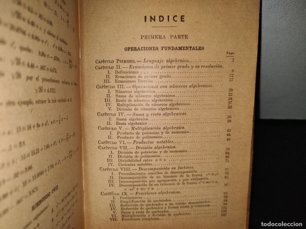 Libros de segunda mano de ciencias: 58- CURSO DE &Aacute;LGEBRA - A. ANFOSI - 1947 - Foto 5