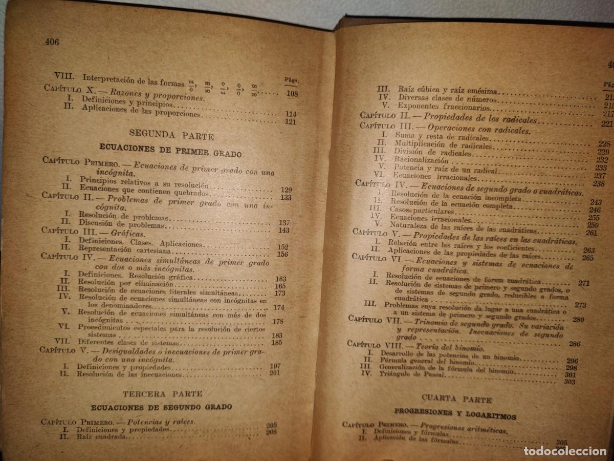 Libros de segunda mano de ciencias: 58- CURSO DE &Aacute;LGEBRA - A. ANFOSI - 1947 - Foto 6