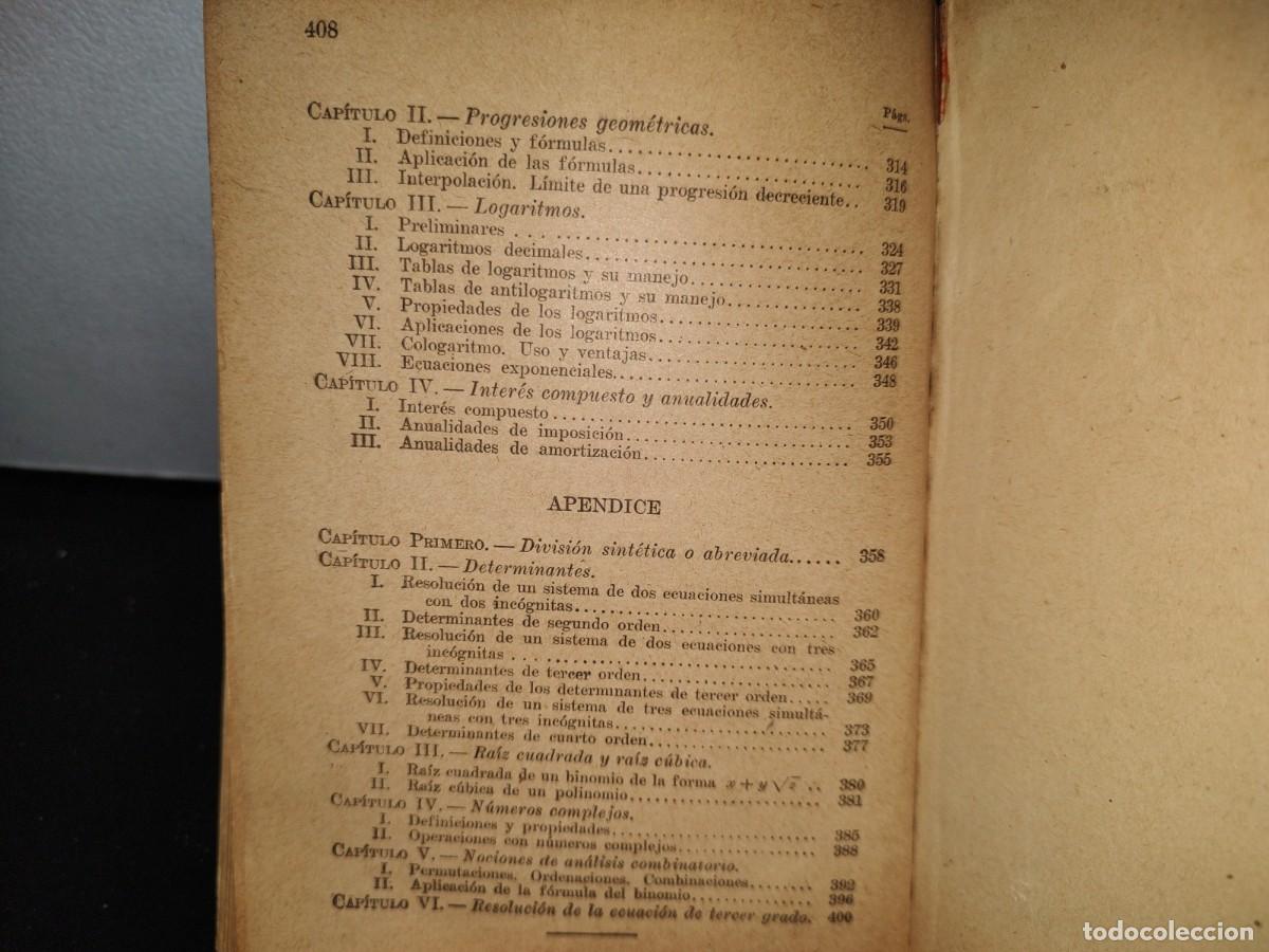 Libros de segunda mano de ciencias: 58- CURSO DE &Aacute;LGEBRA - A. ANFOSI - 1947 - Foto 7