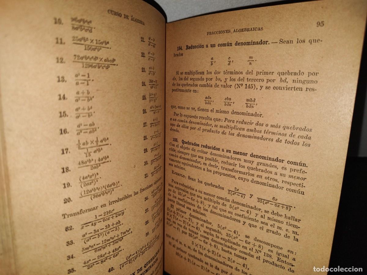 Libros de segunda mano de ciencias: 58- CURSO DE &Aacute;LGEBRA - A. ANFOSI - 1947 - Foto 8