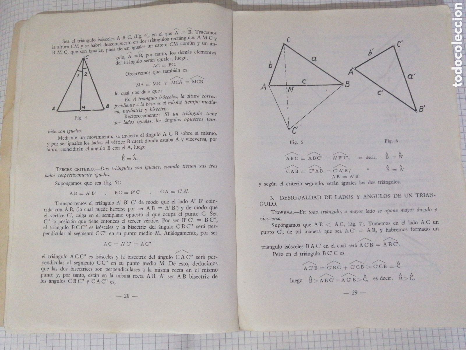 Libros de segunda mano de ciencias: Matem&aacute;ticas &ndash; Curso Preparatorio: Geometr&iacute;a y Trigonometr&iacute;a &ndash; 1963 &ndash; Santander - Foto 3