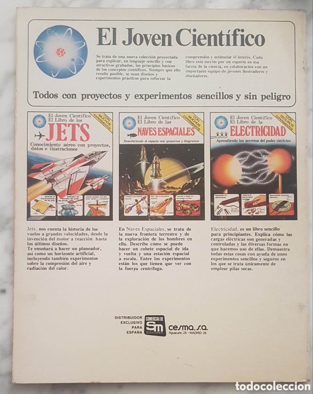 Libros de segunda mano de ciencias: El joven cientifico el libro de la electricidad. Plesa SM - Foto 2