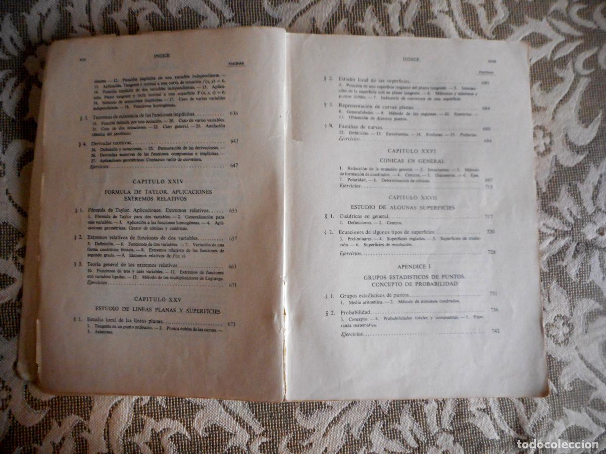Libros de segunda mano de ciencias: ELEMENTOS DE MATEM&Aacute;TICAS - REY PASTOR , A DE CASTRO 3&ordf; EDICI&Oacute;N 1.964 - Foto 9