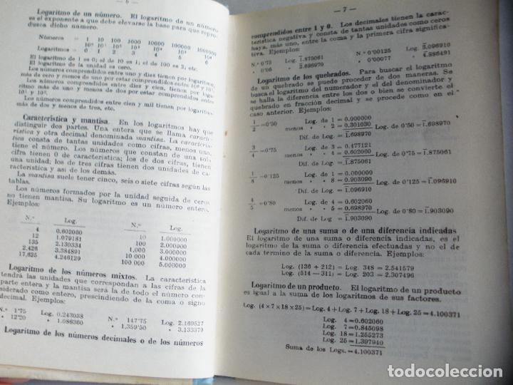 Libros de segunda mano de ciencias: LIBRO DE TABLAS DE LOGARITMOS Y TRIGONOMETRICAS DE BRU&Ntilde;O A&Ntilde;O 1958 240grs. - Foto 4