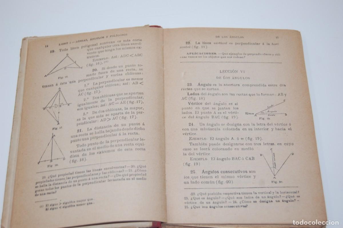 Libros de segunda mano de ciencias: LECCIONES ELEMENTALES DE GEOMETRIA - EDICIONES BRU&Ntilde;O - 2&ordm; GRADO - A&Ntilde;O 1950 - Foto 2