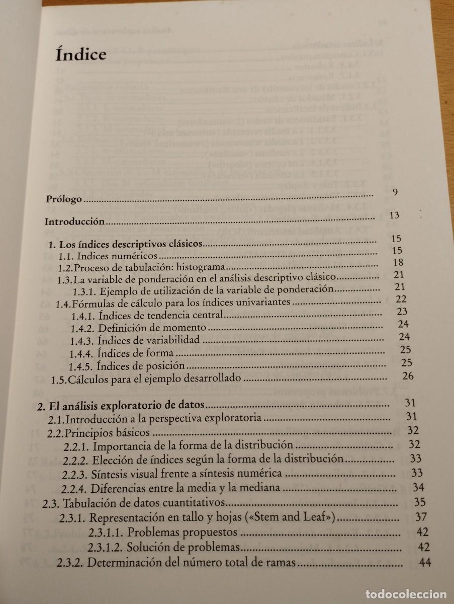 Libros de segunda mano de ciencias: EL AN&Aacute;LISIS EXPLORATORIO DE DATOS (ALFONSO PALMER POL) - Foto 4