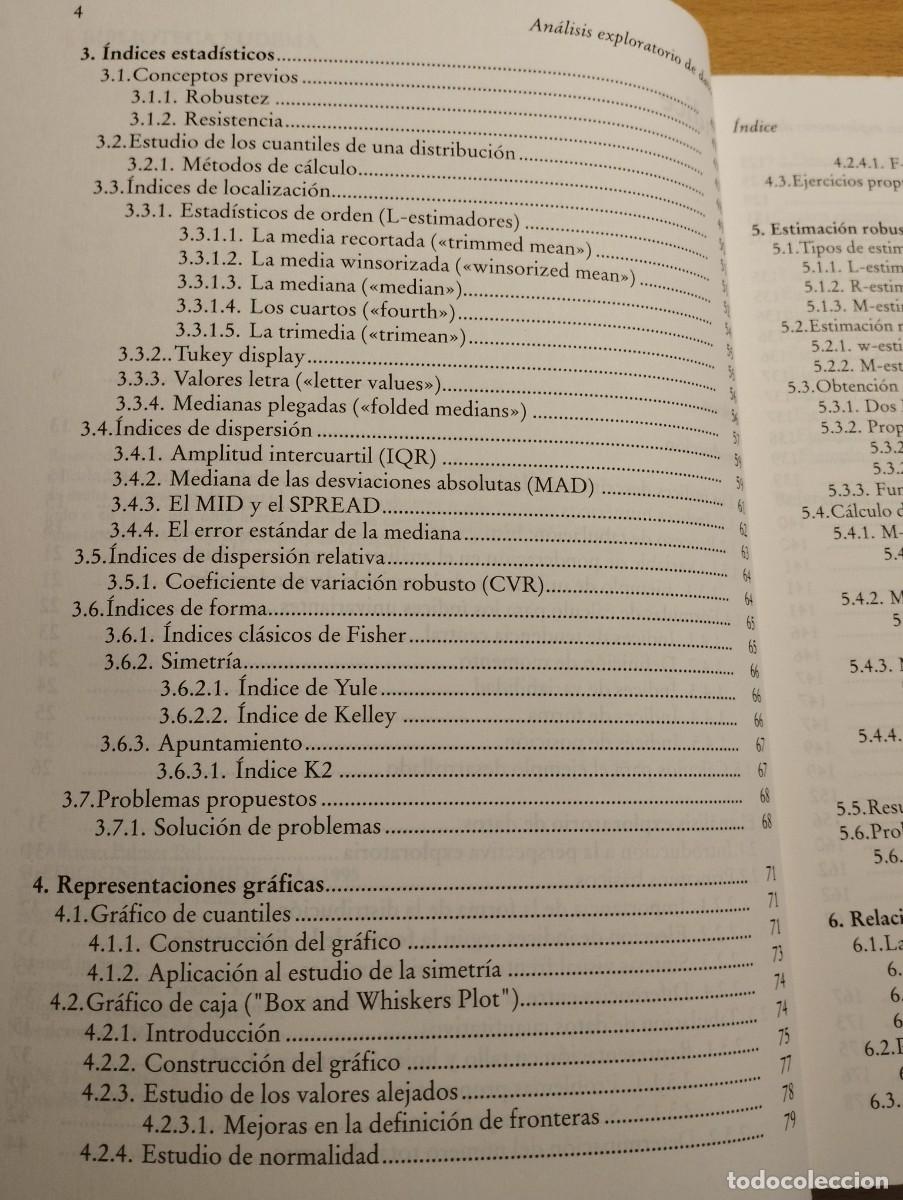 Libros de segunda mano de ciencias: EL AN&Aacute;LISIS EXPLORATORIO DE DATOS (ALFONSO PALMER POL) - Foto 5