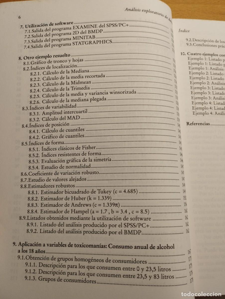 Libros de segunda mano de ciencias: EL AN&Aacute;LISIS EXPLORATORIO DE DATOS (ALFONSO PALMER POL) - Foto 7