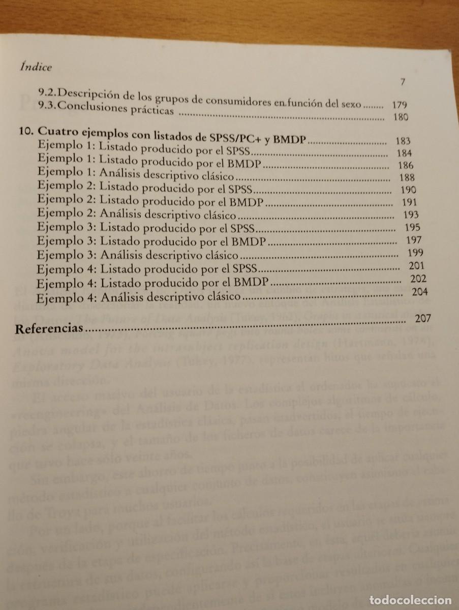 Libros de segunda mano de ciencias: EL AN&Aacute;LISIS EXPLORATORIO DE DATOS (ALFONSO PALMER POL) - Foto 8
