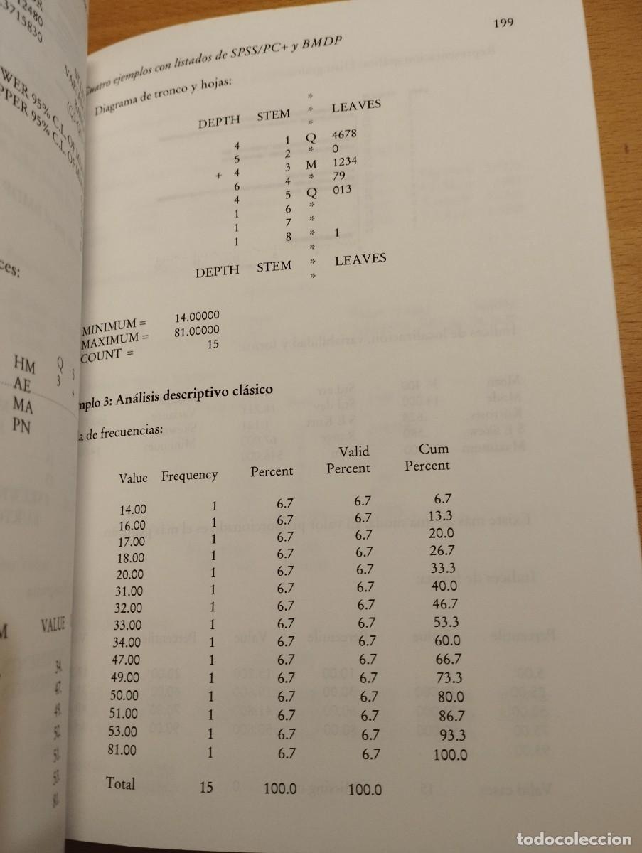 Libros de segunda mano de ciencias: EL AN&Aacute;LISIS EXPLORATORIO DE DATOS (ALFONSO PALMER POL) - Foto 9