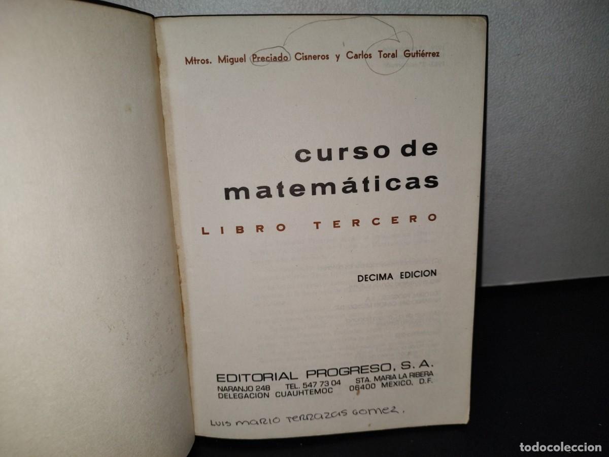 Libros de segunda mano de ciencias: 61- CURSO DE MATEM&Aacute;TICAS 3. PRECIADO - TORAL - Foto 3
