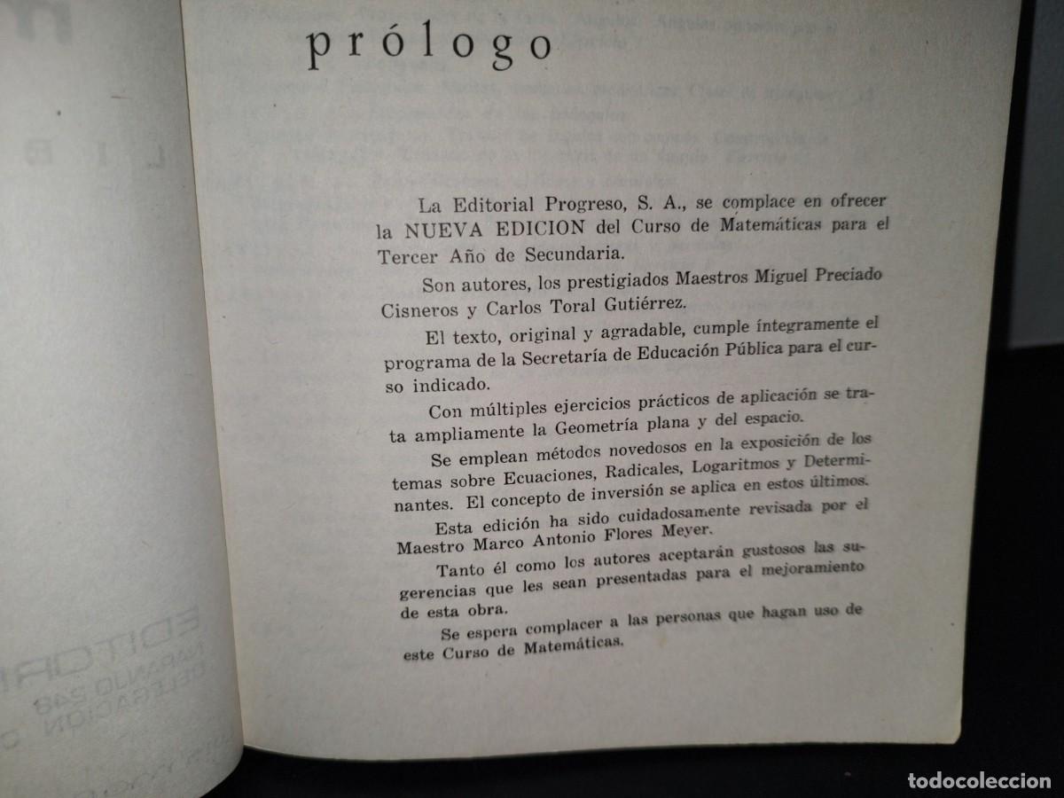 Libros de segunda mano de ciencias: 61- CURSO DE MATEM&Aacute;TICAS 3. PRECIADO - TORAL - Foto 5
