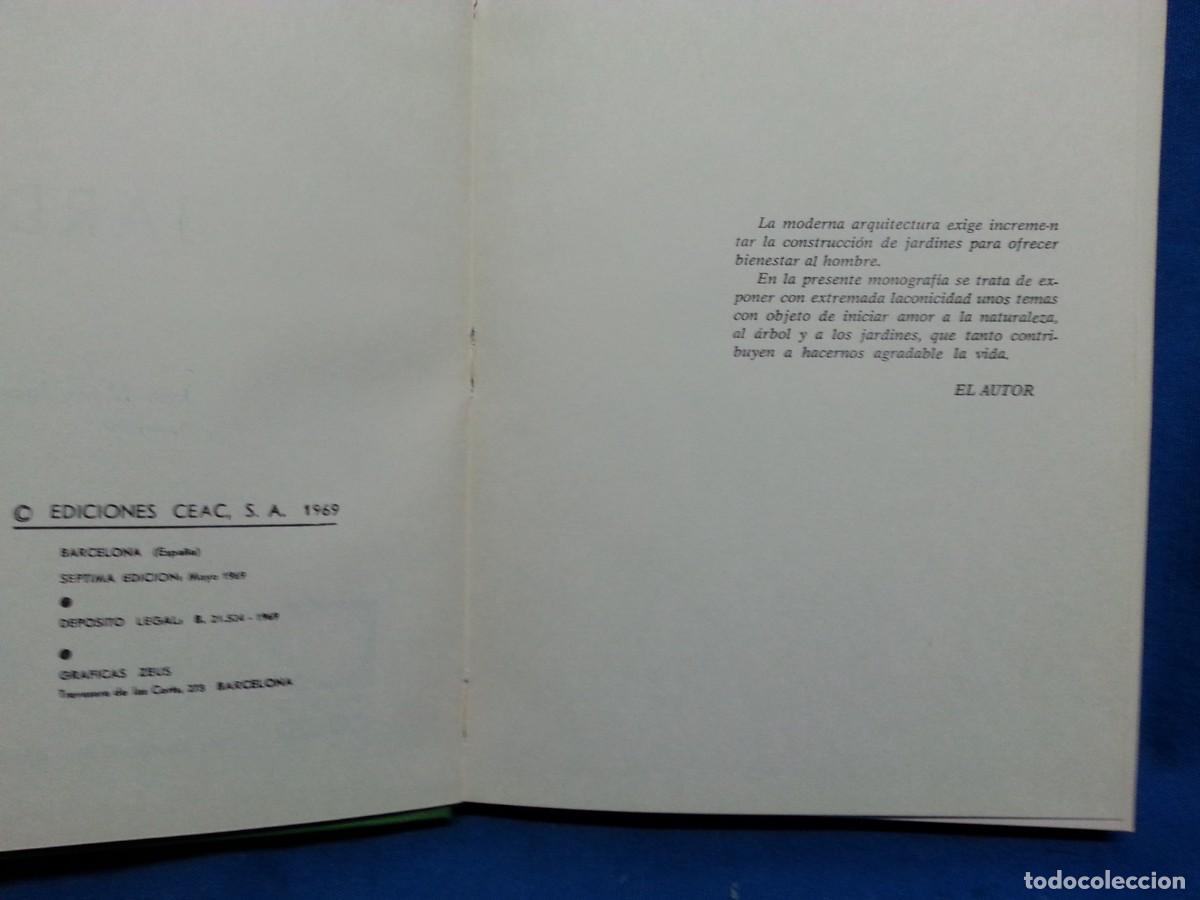 Libros de segunda mano: JARDINES - PROYECTO Y CONSTRUCCI&Oacute;N - ED. CEAC 1969 - Foto 2