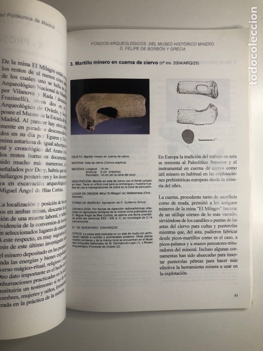 Libros de segunda mano: FONDOS ARQUEOL&Oacute;GICOS DEL MUSEO HIST&Oacute;RICO MINERO. - Foto 4
