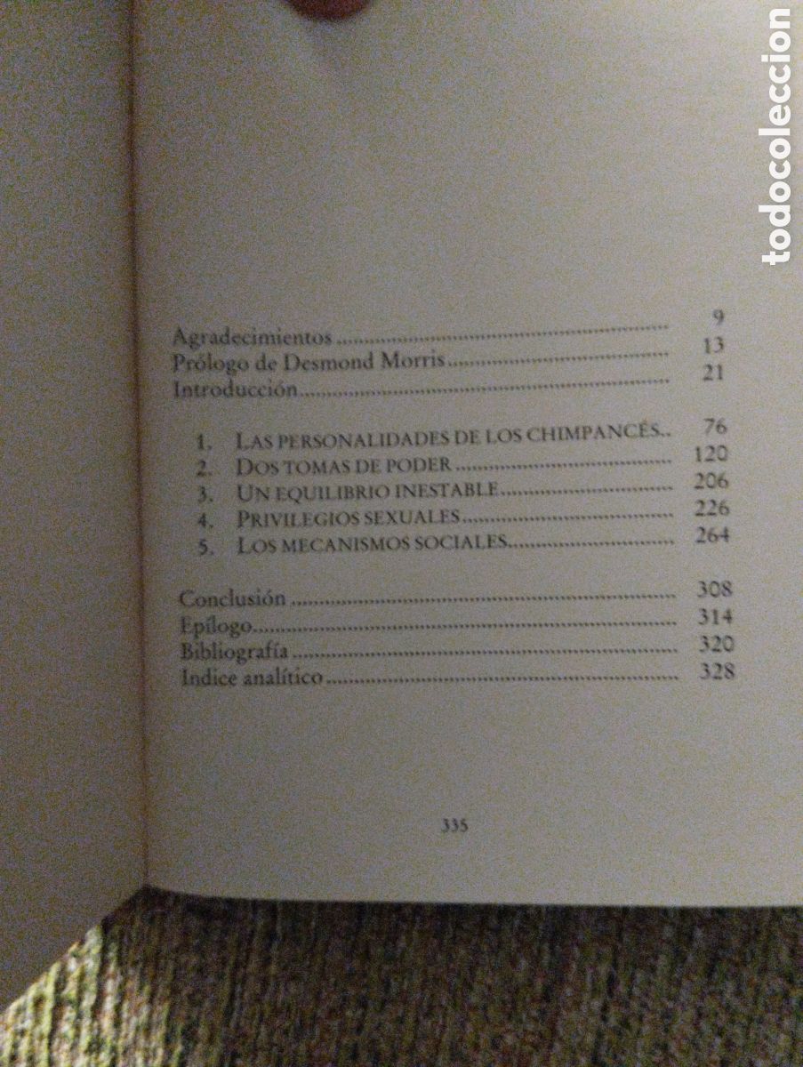 Libros de segunda mano: La pol&iacute;tica de los chimpanc&eacute;s, Frans de Waal - Foto 3