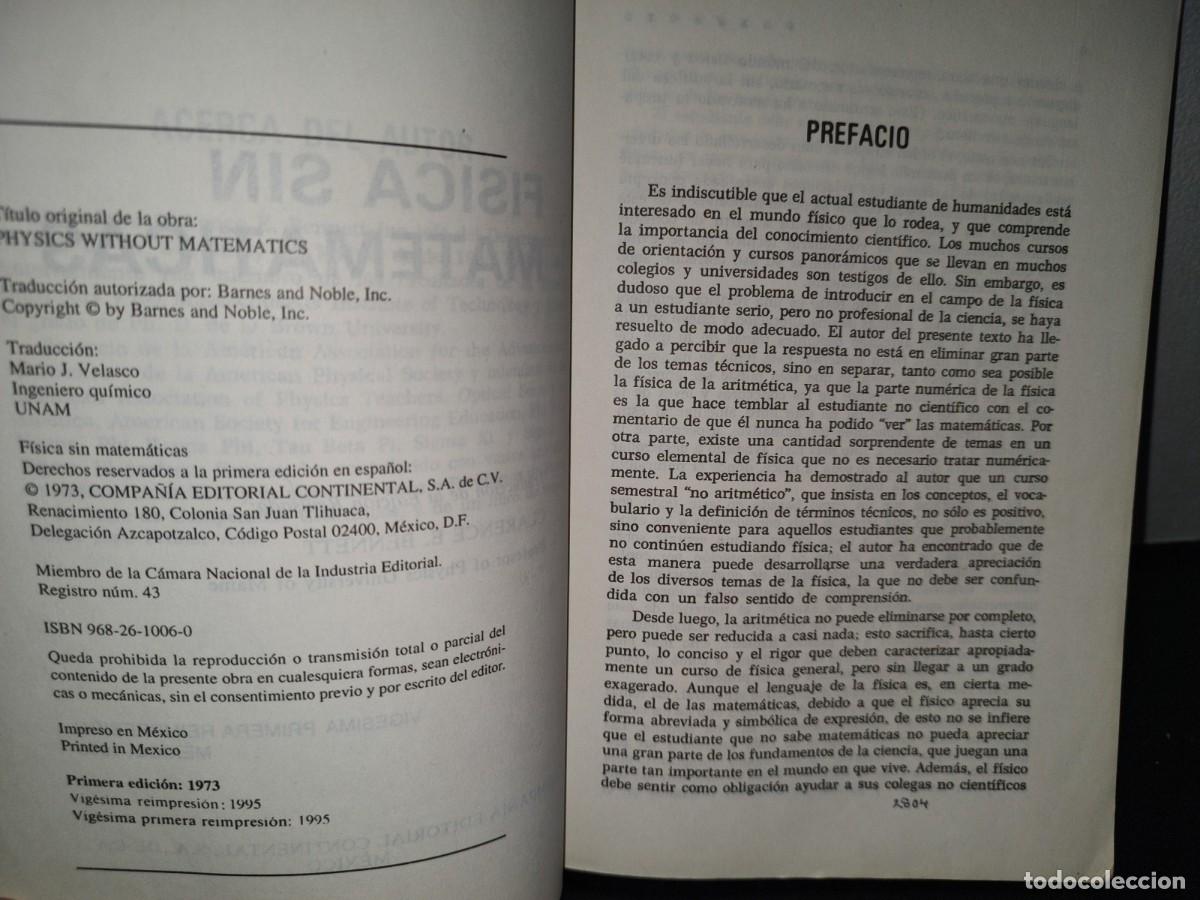 Libros de segunda mano de ciencias: 61- F&Iacute;SICA SIN MATEM&Aacute;TICAS - CLARENCE E. BENNETT - Foto 4